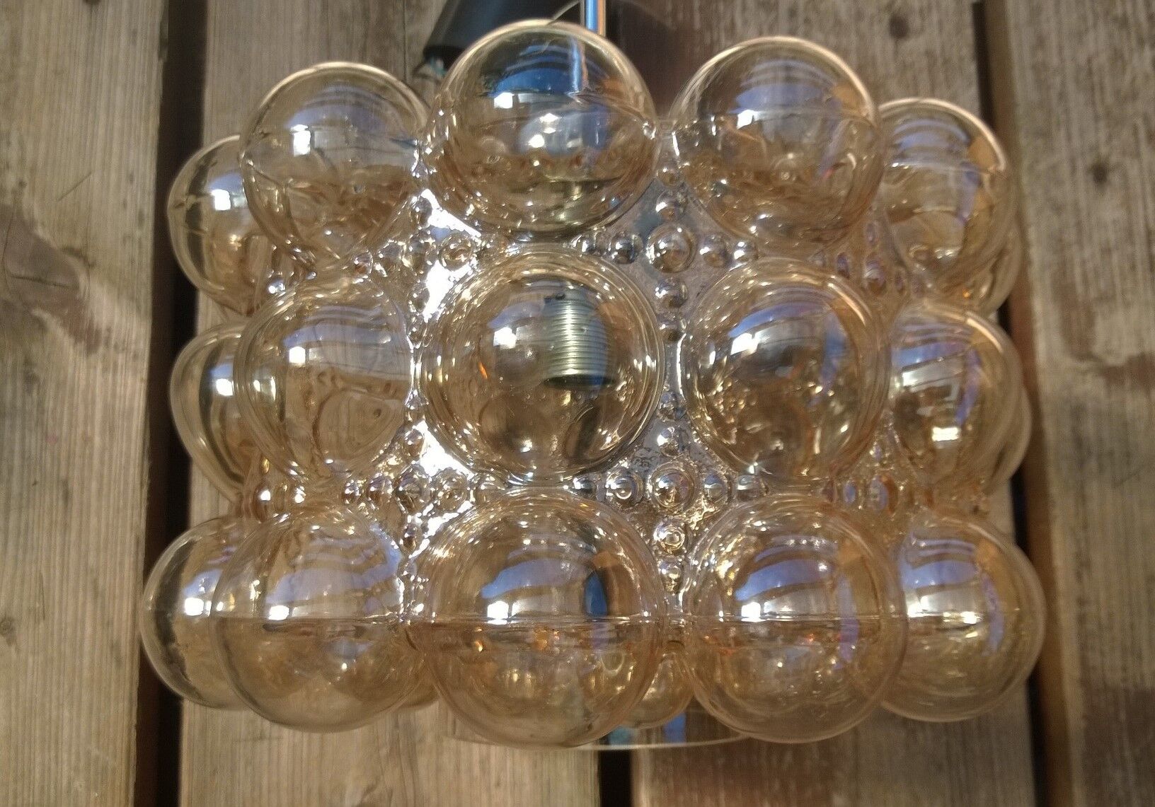 Hanging lamp bubble glass Helena Tynell for Limburg