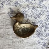 Vintage brass duck emptier