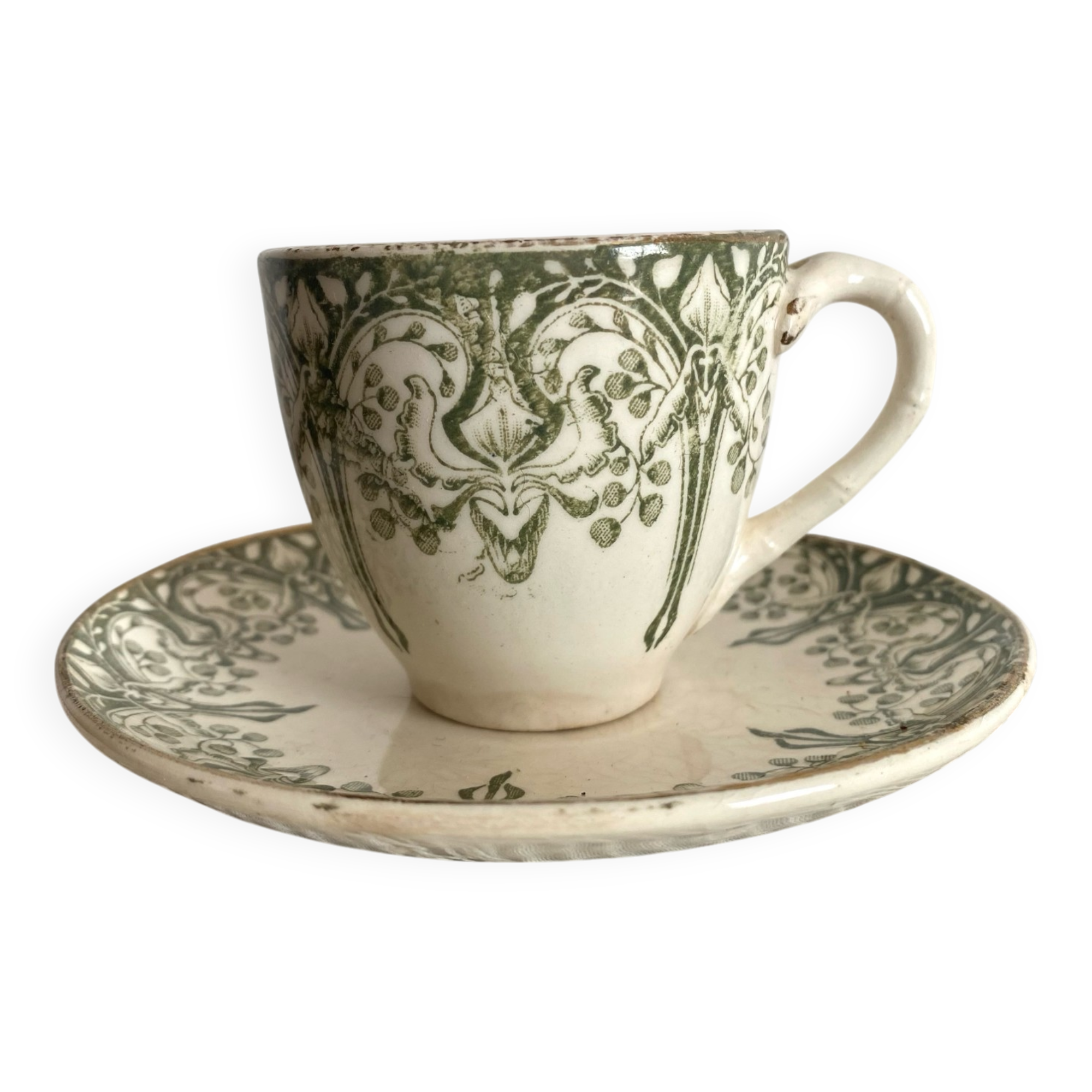 Ironstone cup Creil and Montereau