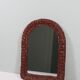 Vintage mirror with wicker border