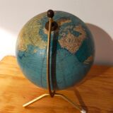 Vintage globe maps taride brass support 60s