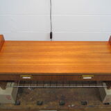 Scandinavian wall shelf in teak