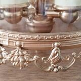 Brass and glass lantern pendant light, gold