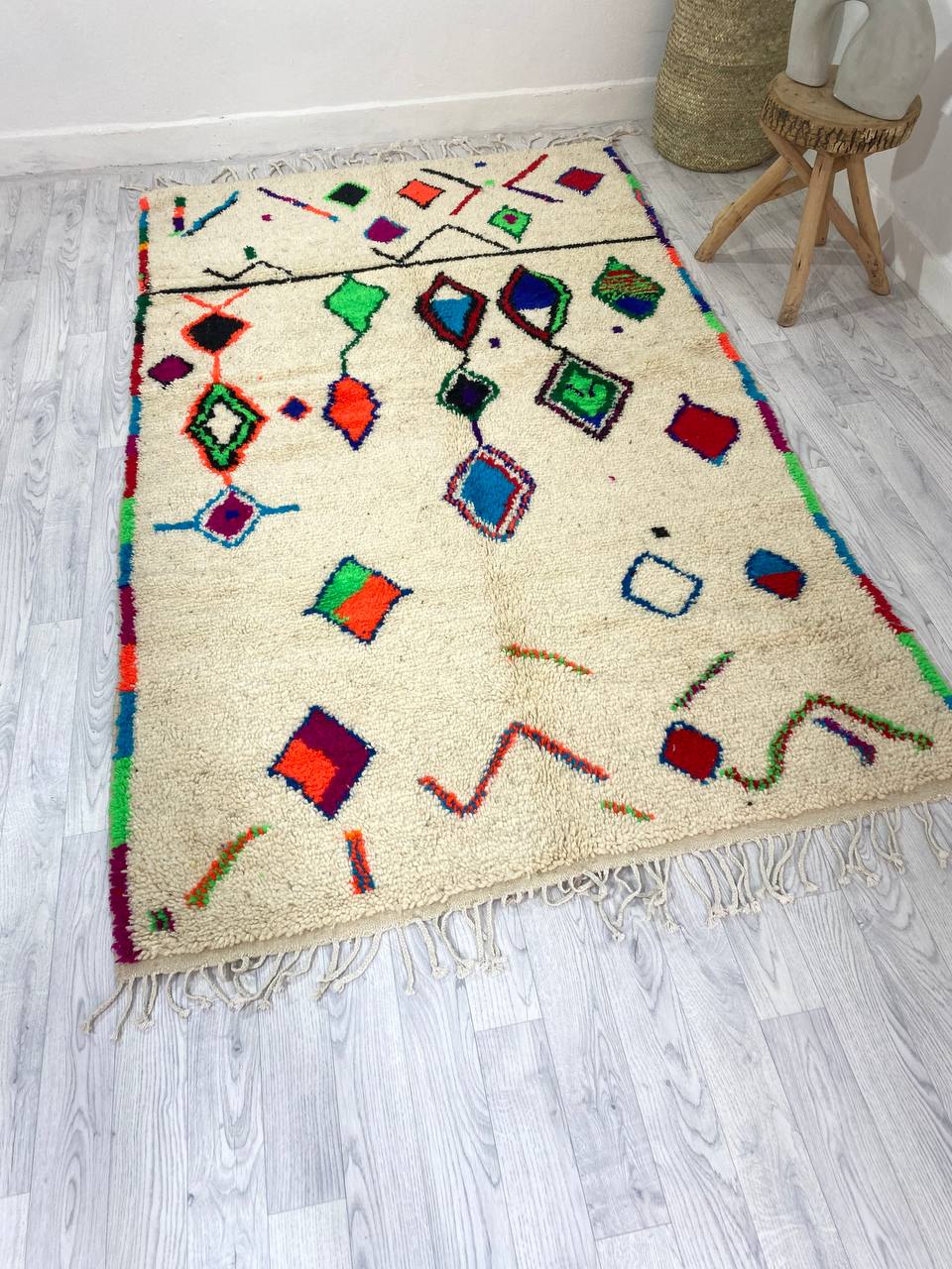 Handmade Moroccan Berber carpet 250 x 148 CM