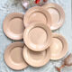 7 Flat plates Rose Digoin Sarreguemines