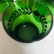 8 green glass water glasses Directoire style
