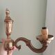 Pair of bronze wall lights