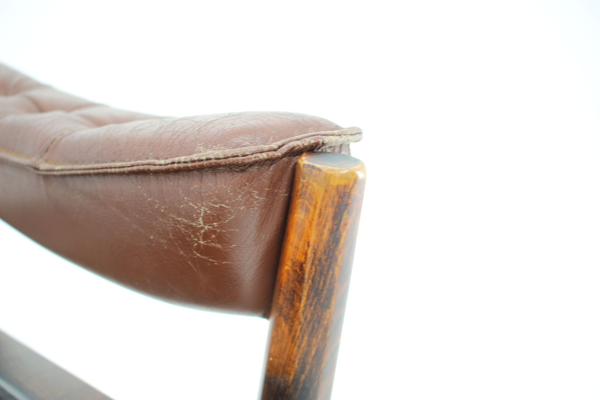 1960s adjustable leather armchair by Genega Mobler, Denmark