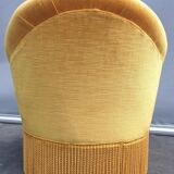 Gold velvet toad armchair