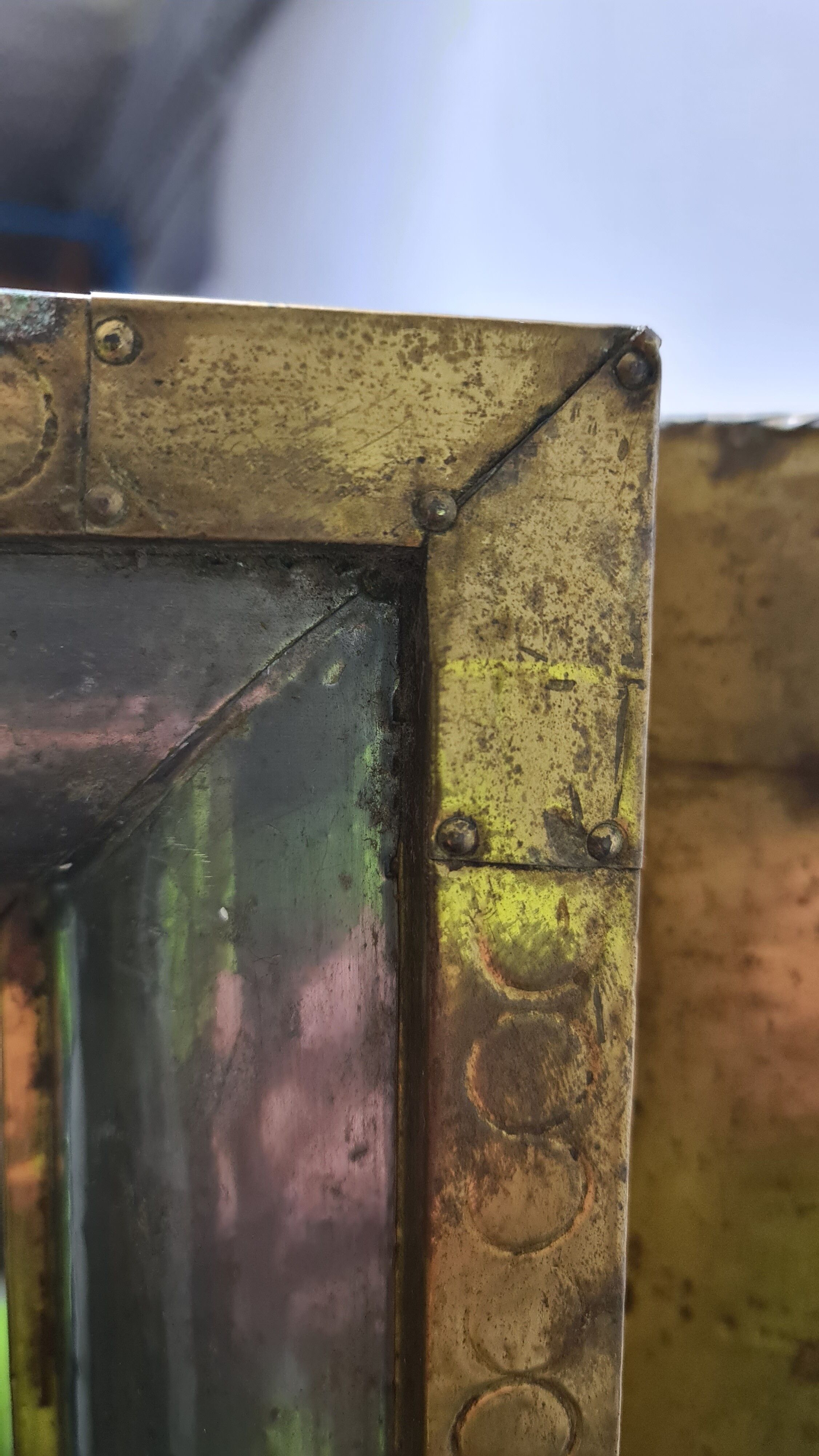 Vintage Brass mirror room divider