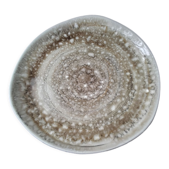 Flat ceramic dish from Niderviller Ecume model
