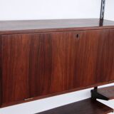 Système mural modulaire en bois foncé de Kai Kristiansen - FM Møbler