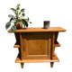 Small vintage solid light oak bar from the 1950s.