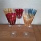 5 verres en cristal de Fains les source de la Meuse