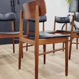 Teak table and 6 chairs