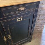 Buffet parisien ancien patiné noir