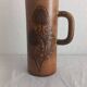 Pichet, vintage stoneware vase from Vallauris – Fonck & Matéo, thistle decoration from the 1970s.