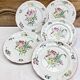 5 dessert plates 22.7 cm Lunéville reverbere model