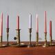 Vintage Brass Candlesticks, 1960s, Set of 7