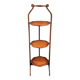 Wooden Foldable Treat Display Stand With Three Scalloped Shelves