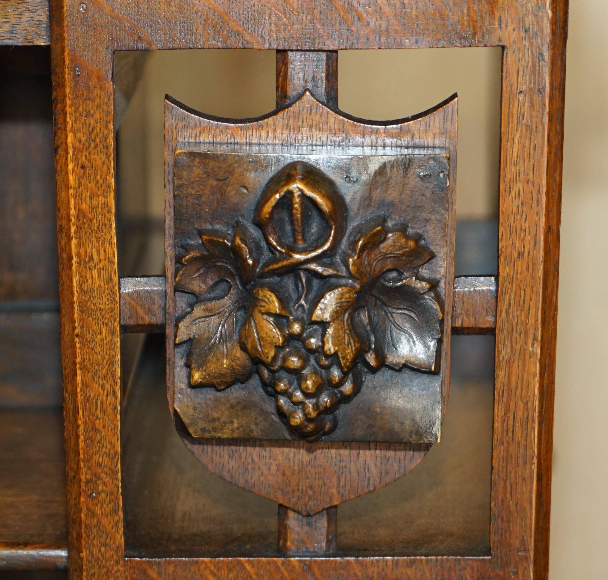 Antique Art Nouveau Victorian hand-carved revolving library.
