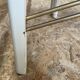 Extendable wooden dining table, white legs, 16/18 covers