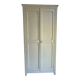 Antique Parisian wardrobe in sage green patina