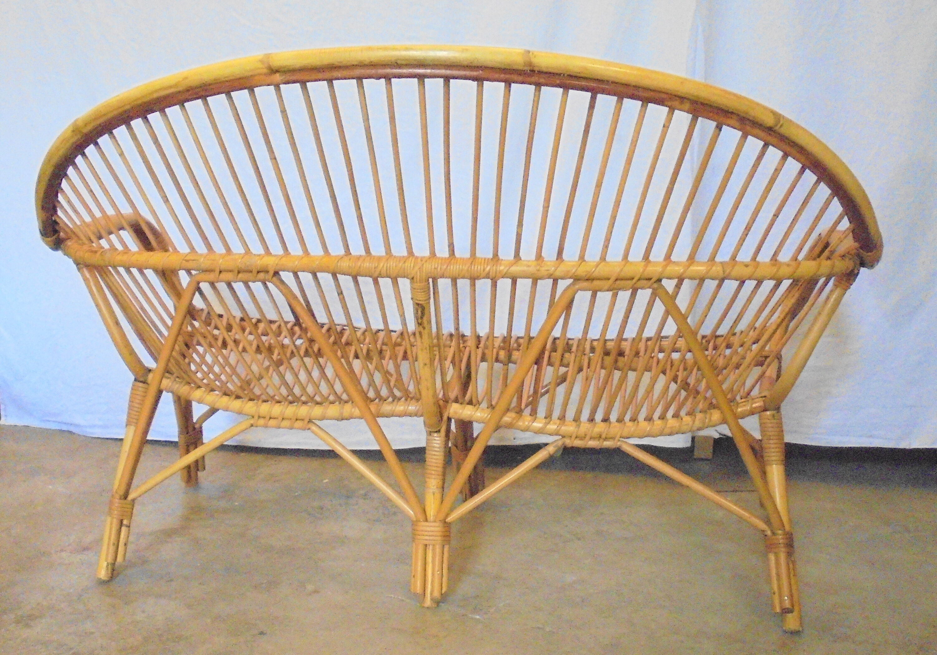 Bamboo sofa and rattan from the 60s