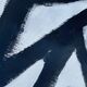 Tableau peinture abstraite noir et blanc XXe
