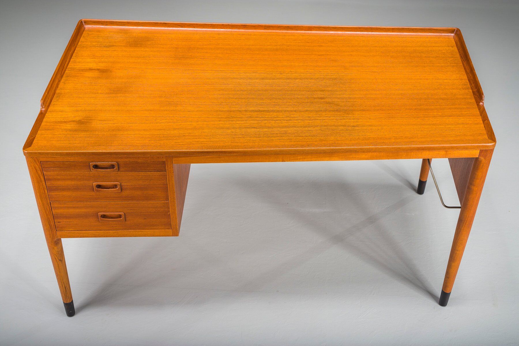 Scandinavian modern teak writing desk attributed to H. Brockmann Petersen for Poul M. Jessen, 1960s