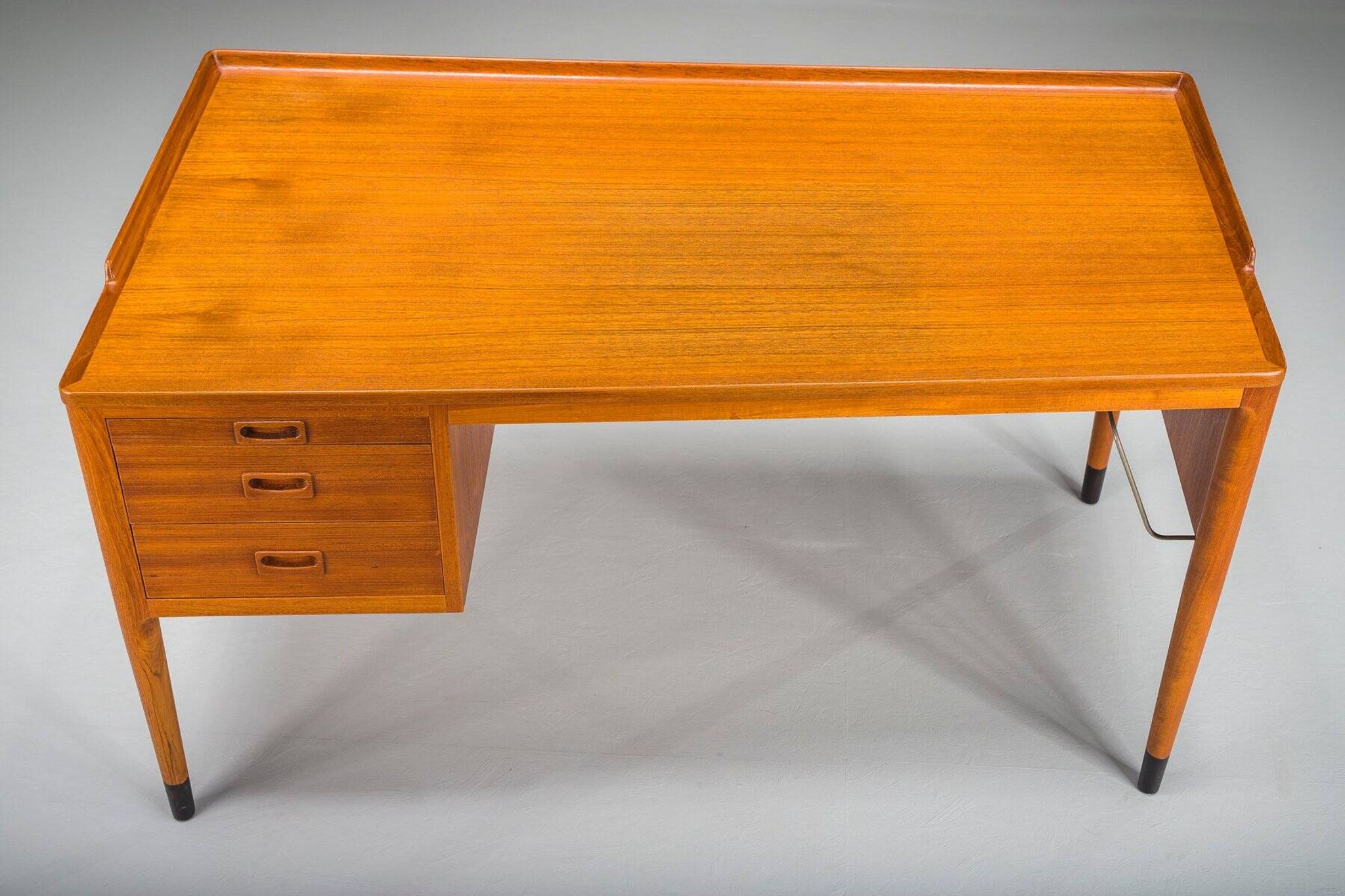 Scandinavian modern teak writing desk attributed to H. Brockmann Petersen for Poul M. Jessen, 1960s
