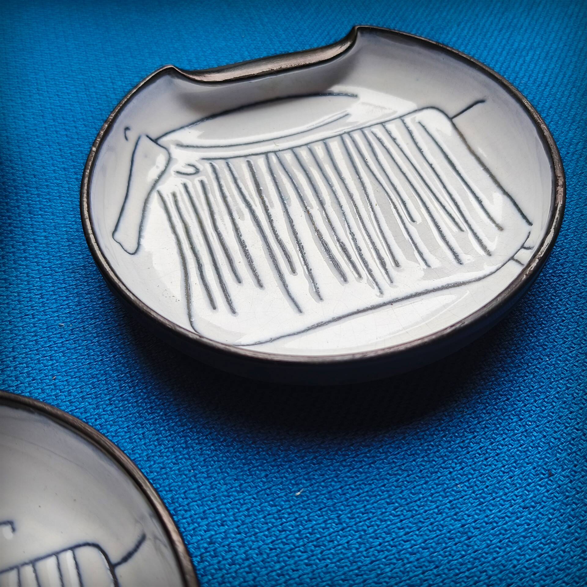 Jacques Innocenti, pair of ceramic cups, Vallauris, 1950s