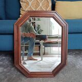 Vintage octagonal beveled mirror 50*40 cm