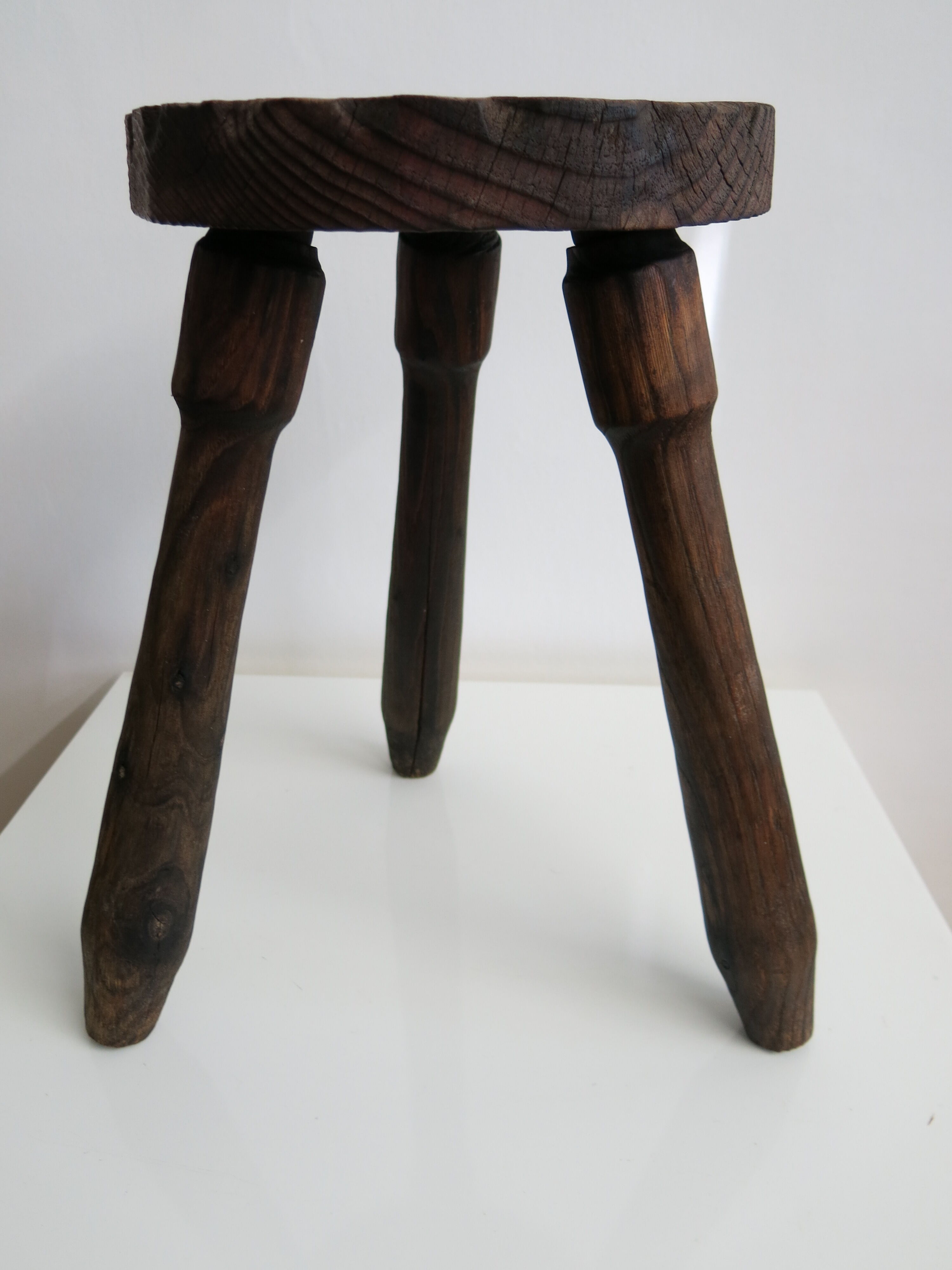 Carved wooden stool
