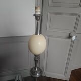 English lamp base, ostrich egg