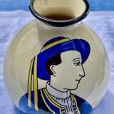 Vase ball art deco ceramic HB QUIMPER Prior to 1942 - decoration 524 - N°2