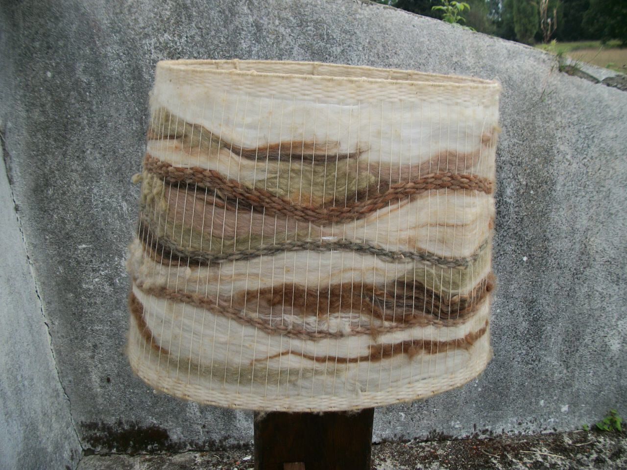 Brutalist lamp and its stool