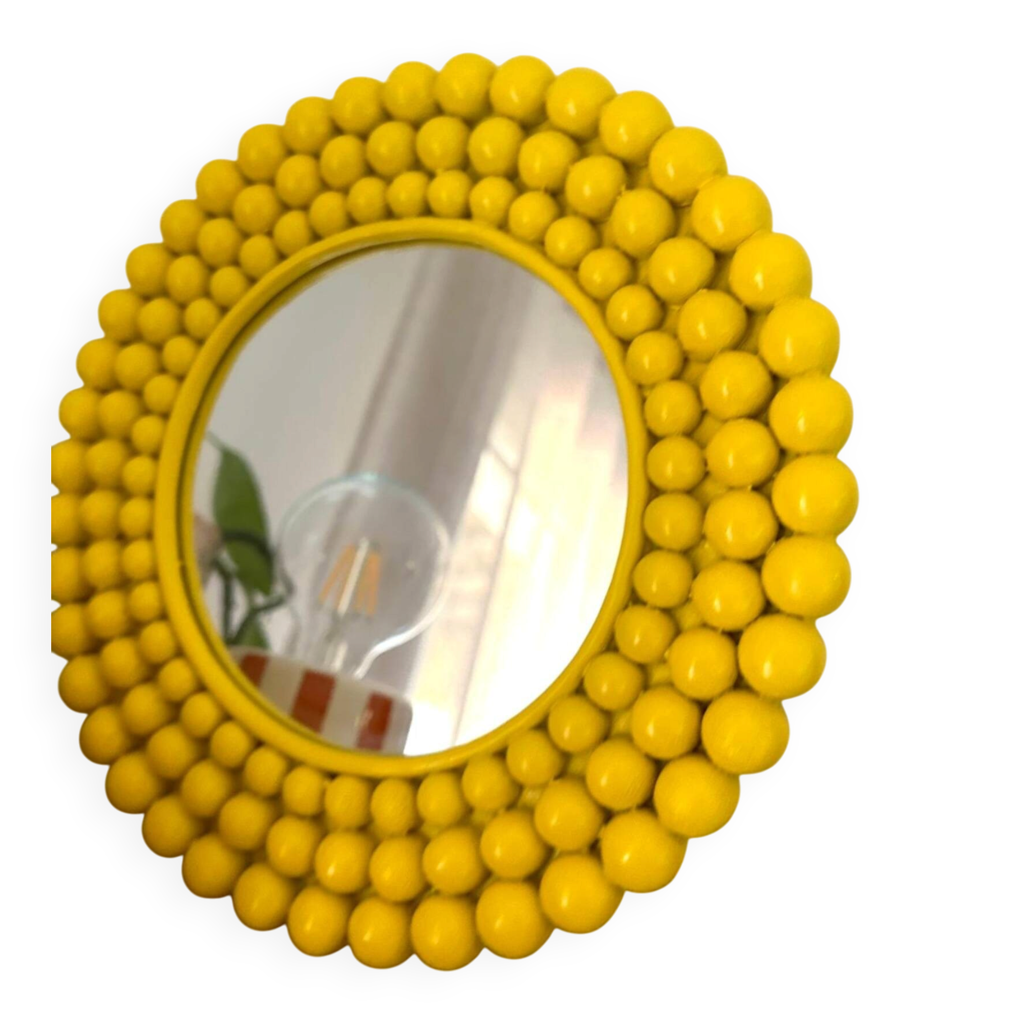 Miroir décoratif jaune pop