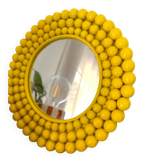 Pop yellow decorative mirror