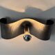 Vintage wall light, brushed metal, France, 1970