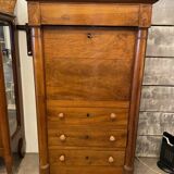 Louis xvi style secretary in walnut late 19th c. with drawers