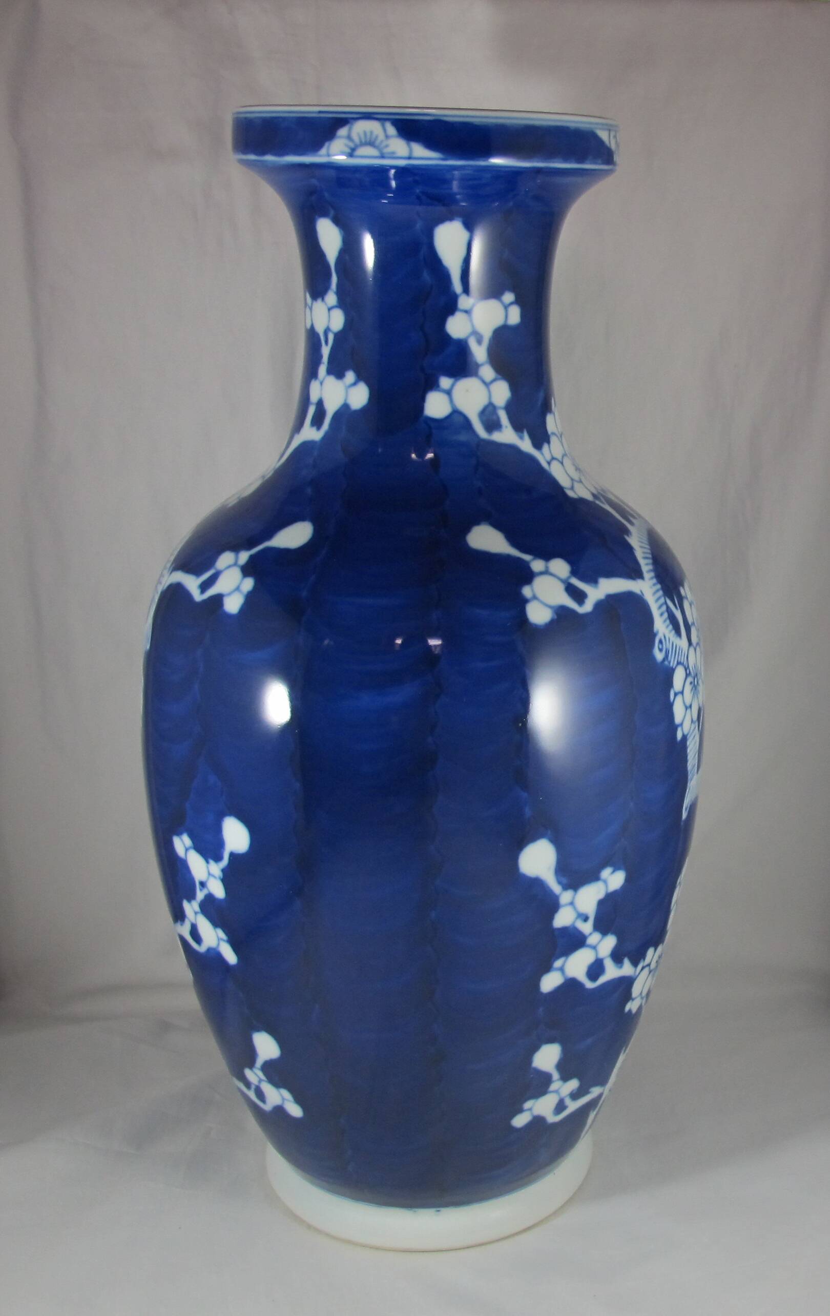 large blue and white porcelain vase Chinese China