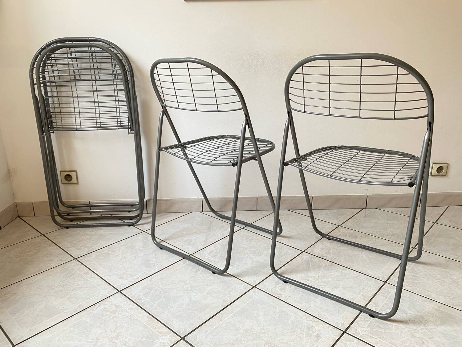 2 folding chairs Äland IKEA design Niels Gammelgaard vintage 90s