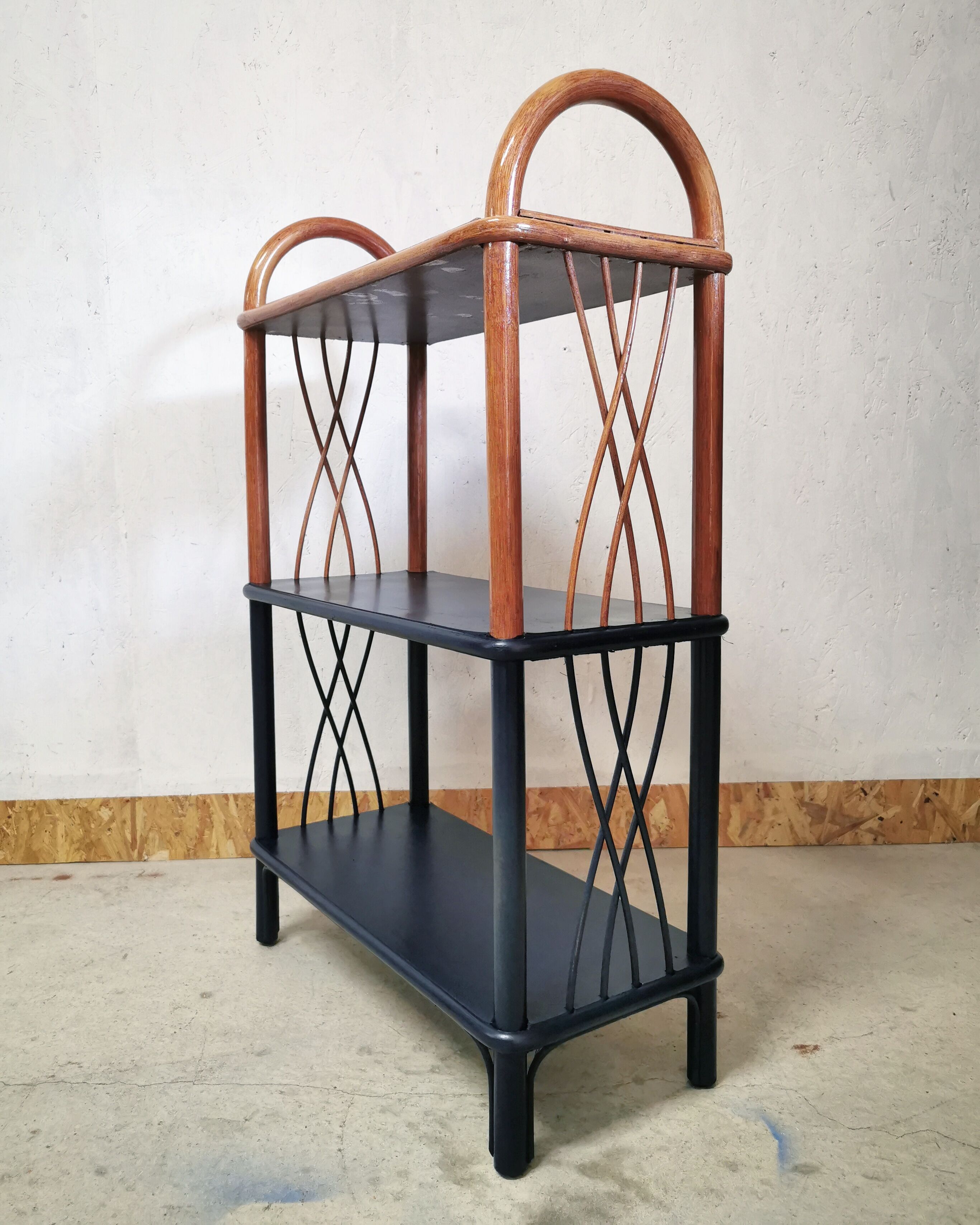 Rattan shelf