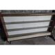 Vintage pharmacy display cabinet with 2 sliding glass doors.