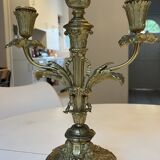 Set of two bronze candlesticks