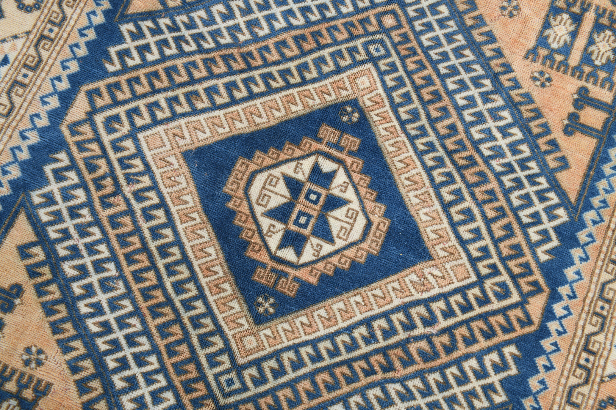 Medium Size Royal Blue Oushak Rug