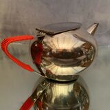 Silver metal teapot WMF vintage design 1960