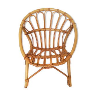 Rattan "shell" chair for children