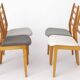 Set of 4 Vintage Beech Dining Chairs, Mid Century Modern, German 1960s